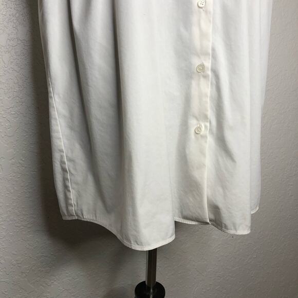 Lafayette 148 white sleeveless button down top size Medium - Picture 3 of 16
